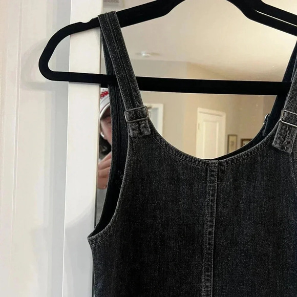 894 Jean Atelier Star Denim Jumpsuit In Night Size 2 Color Black Grey - Picture 9 of 10